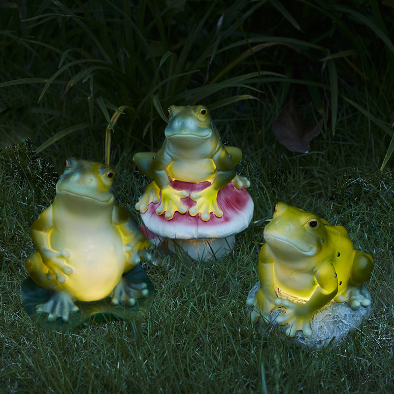 Winston Porter Kinslow Solar Frog Lights, Solar Garden Outdoor, Frogs